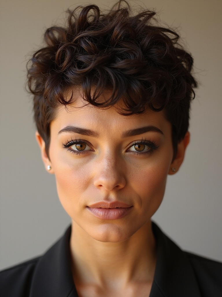 tapered pixie for curls
