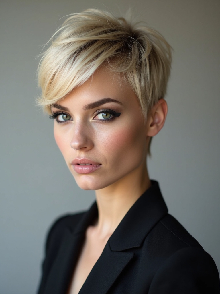 tapered textured classic pixie