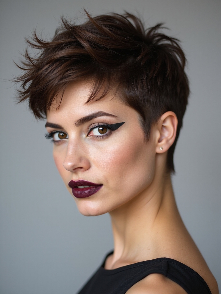 tapered textured voluminous pixie