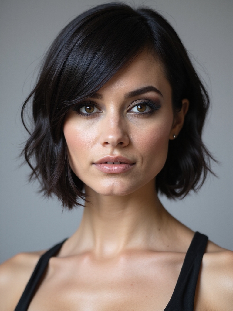 texture dictates angled bob