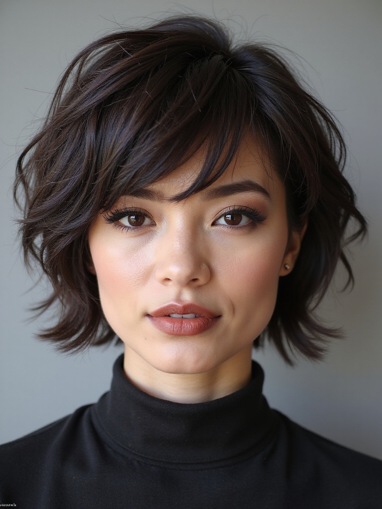 texture dictates shaggy bob