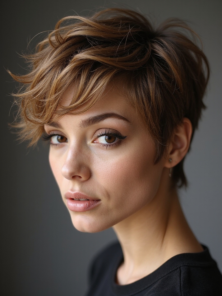 texture driven grown out pixie