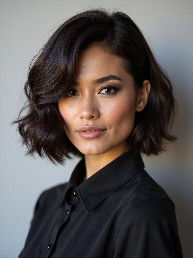 textured bob tailored by technique