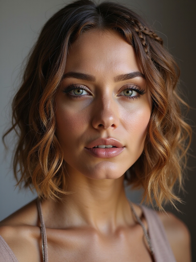 textured braided bob makeover