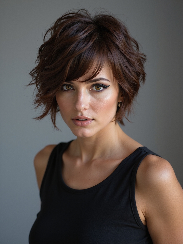 textured choppy short layers