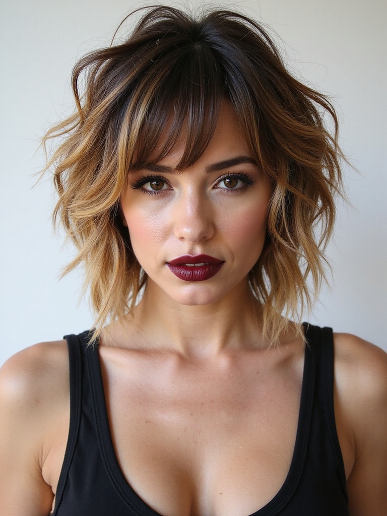 textured deliberately disheveled layers