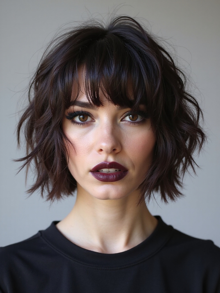 textured edgy modern choppy bob