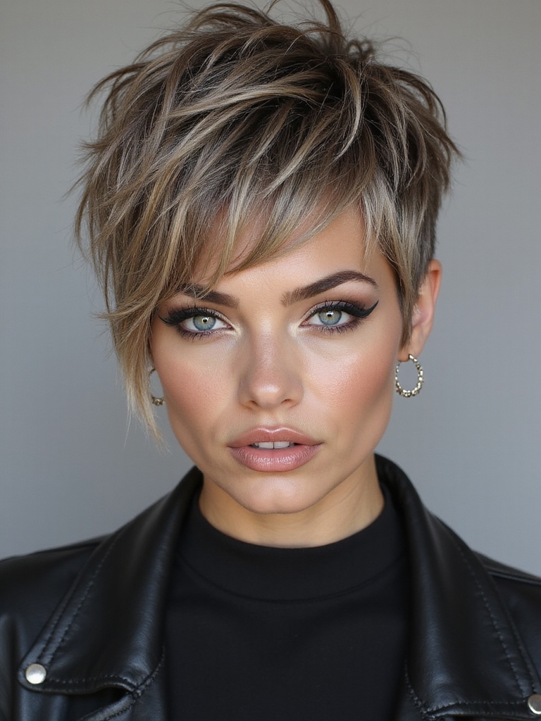 textured edgy modern mullet