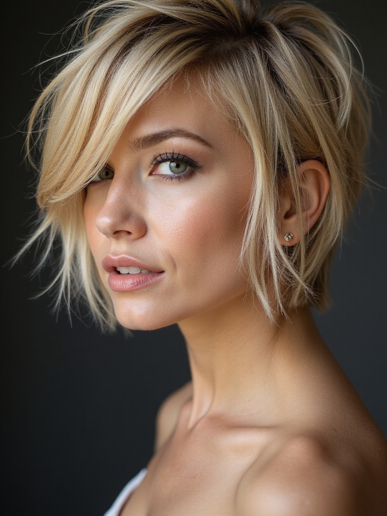 textured grown out pixie style