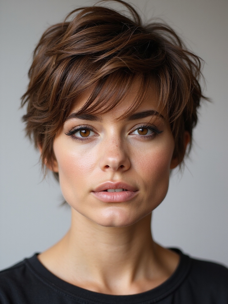 textured long classic pixie