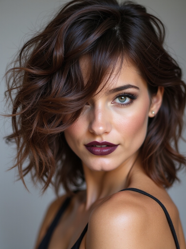 textured low maintenance shag haircut