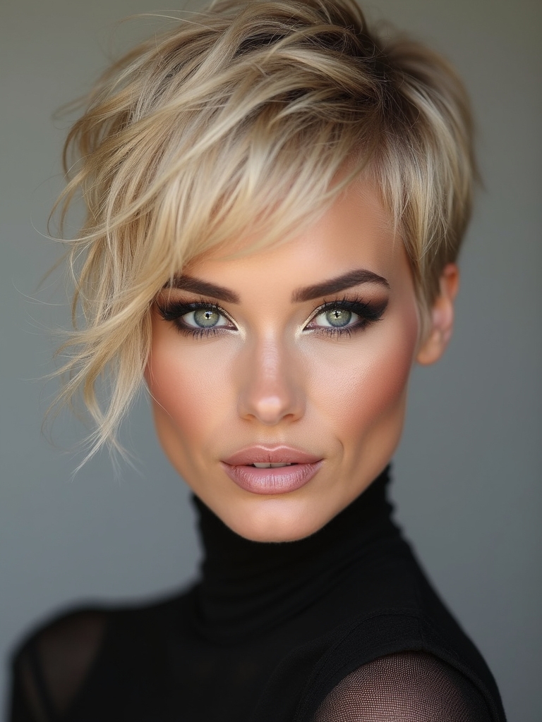 textured pixie with layers