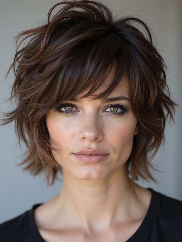 textured shag with products