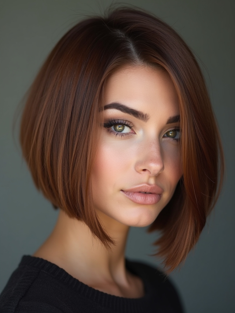 textured stacked bob styling