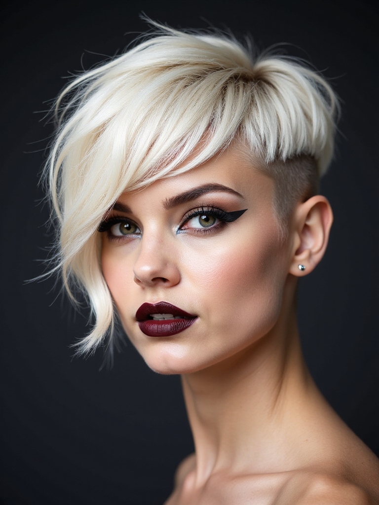 textured swept slicked messy