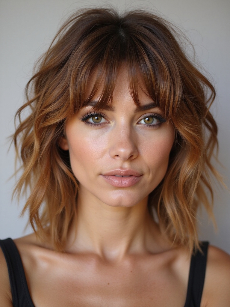 textured tousled voluminous layered styling