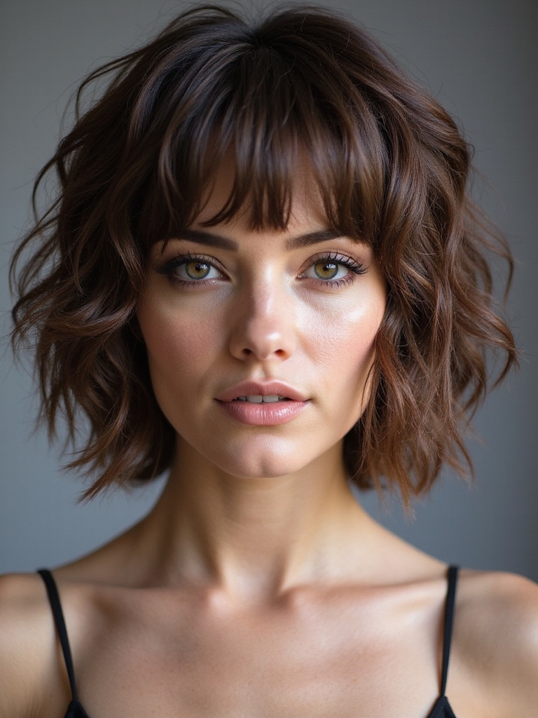 textured versatile shaggy bob