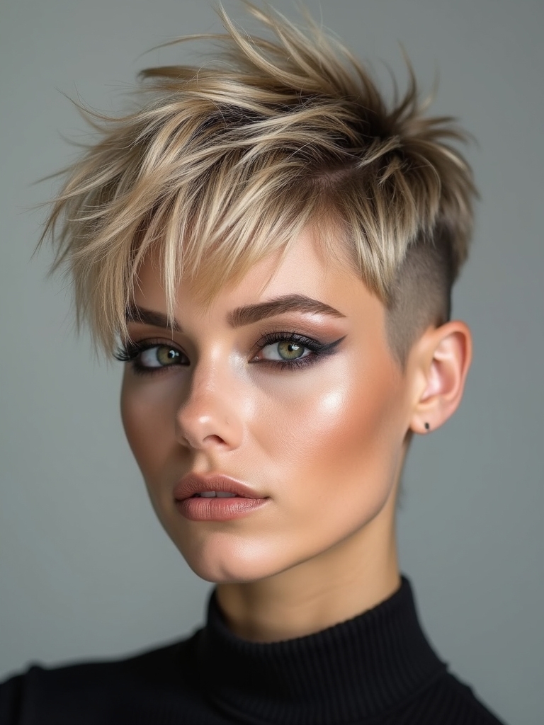 texturized pixie with definition