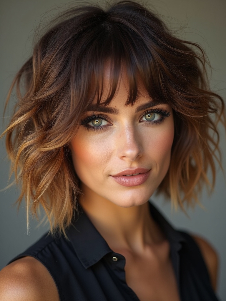 tousled choppy effortless waves