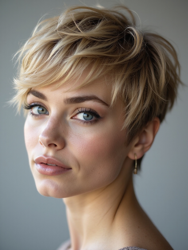 tousled choppy effortlessly cool pixie