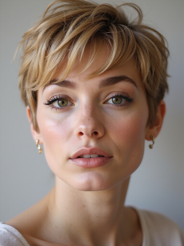 tousled pixie for fine hair