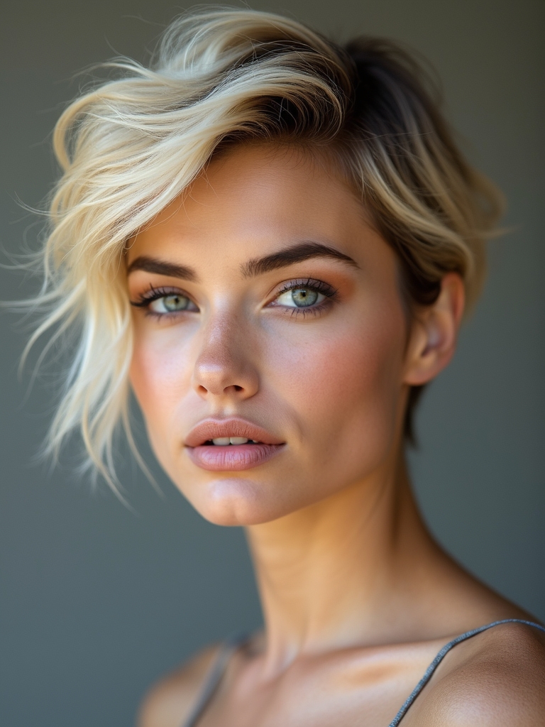 tousled romantic curly pixie