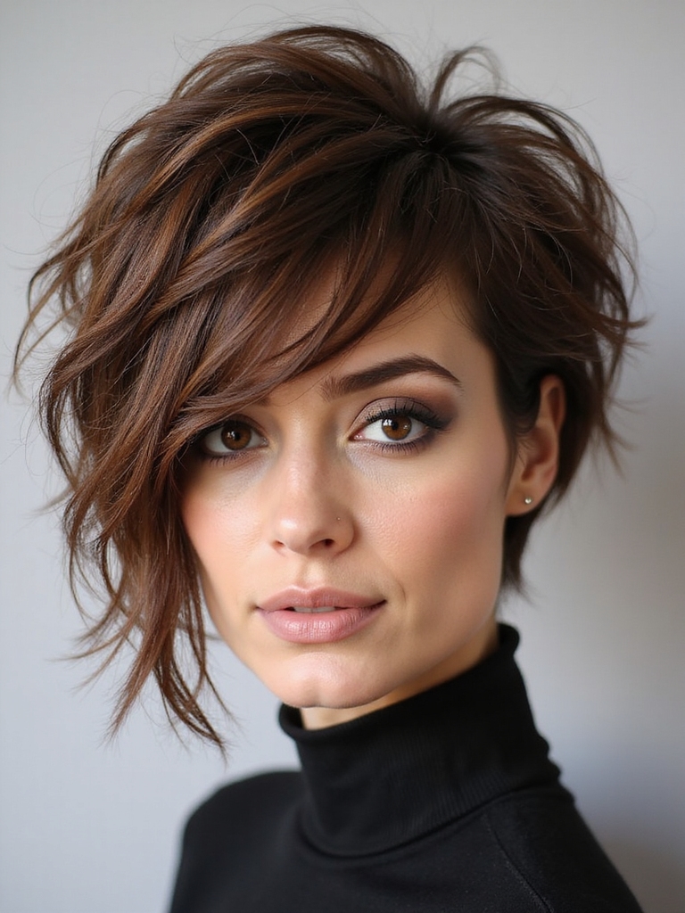 tousled shag celebrates thick volume