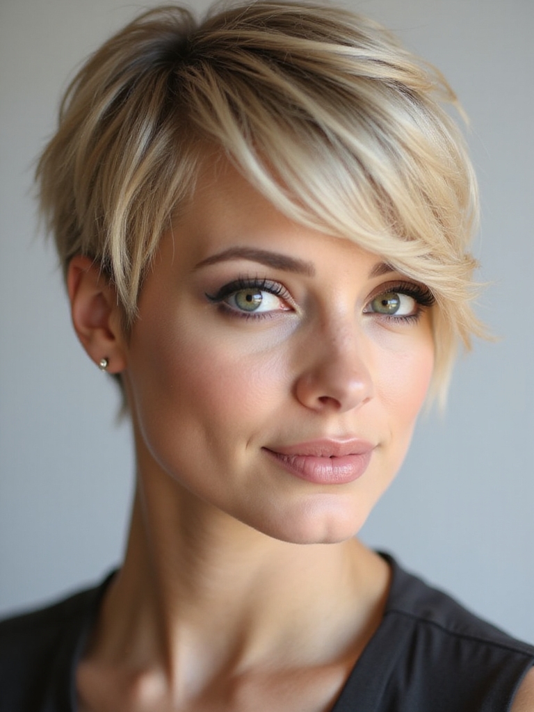 tousled straight pixie perfection