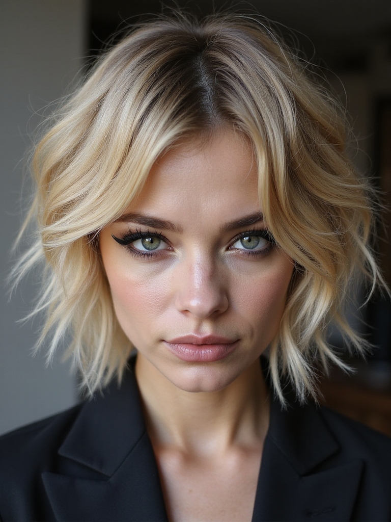 tousled textured layered pixie