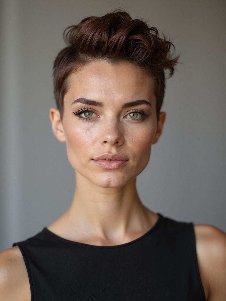 undercut pixie with shave