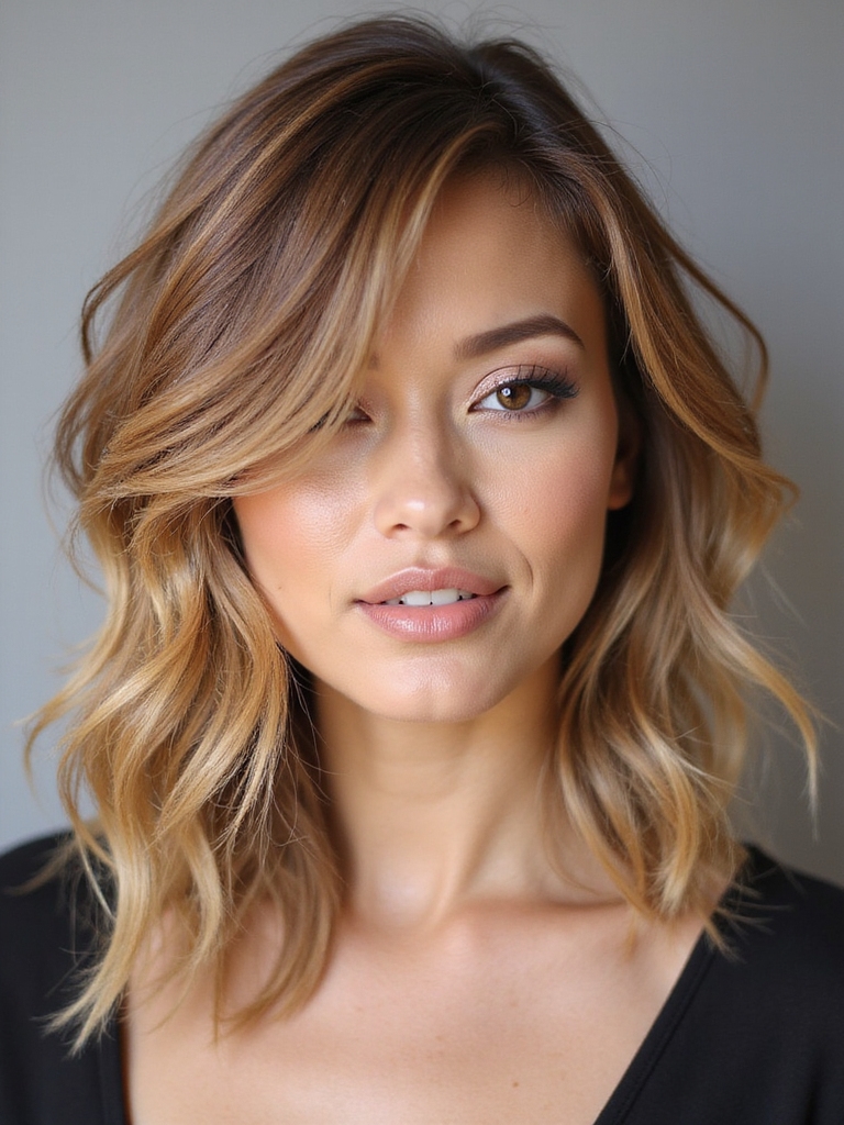 undone textured wavy layers