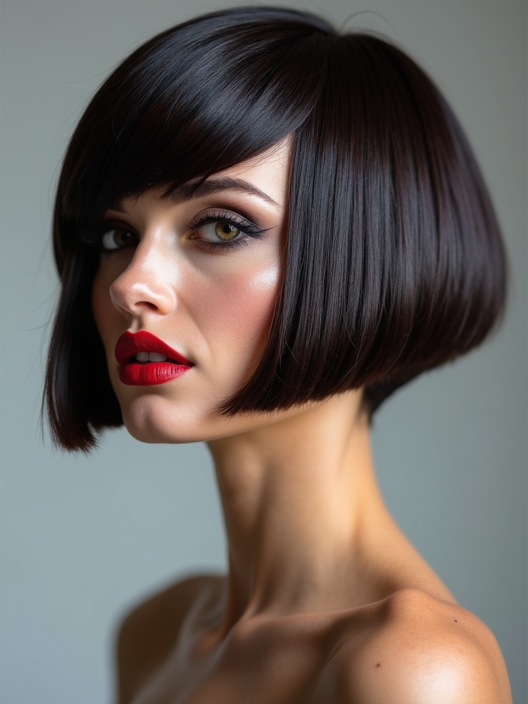 versatile angled bob styling