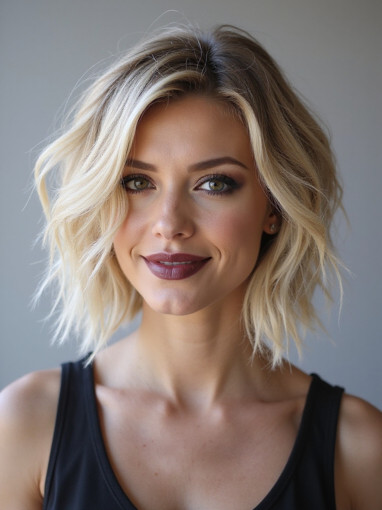 versatile choppy layered shaggy bob