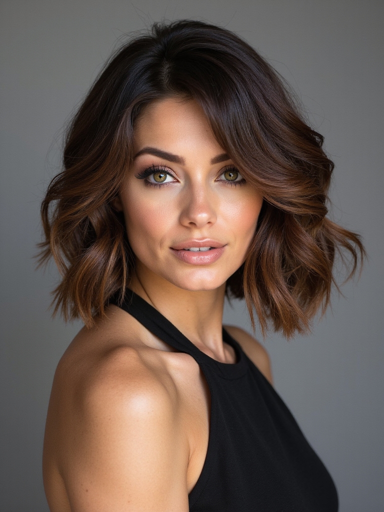 versatile medium length layered bobs