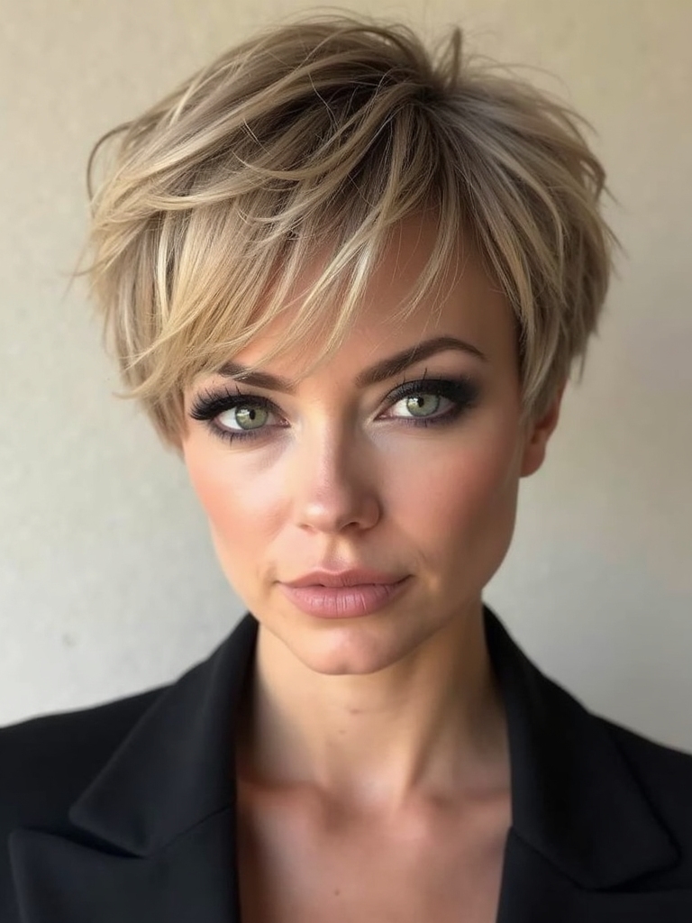 versatile short shag haircut
