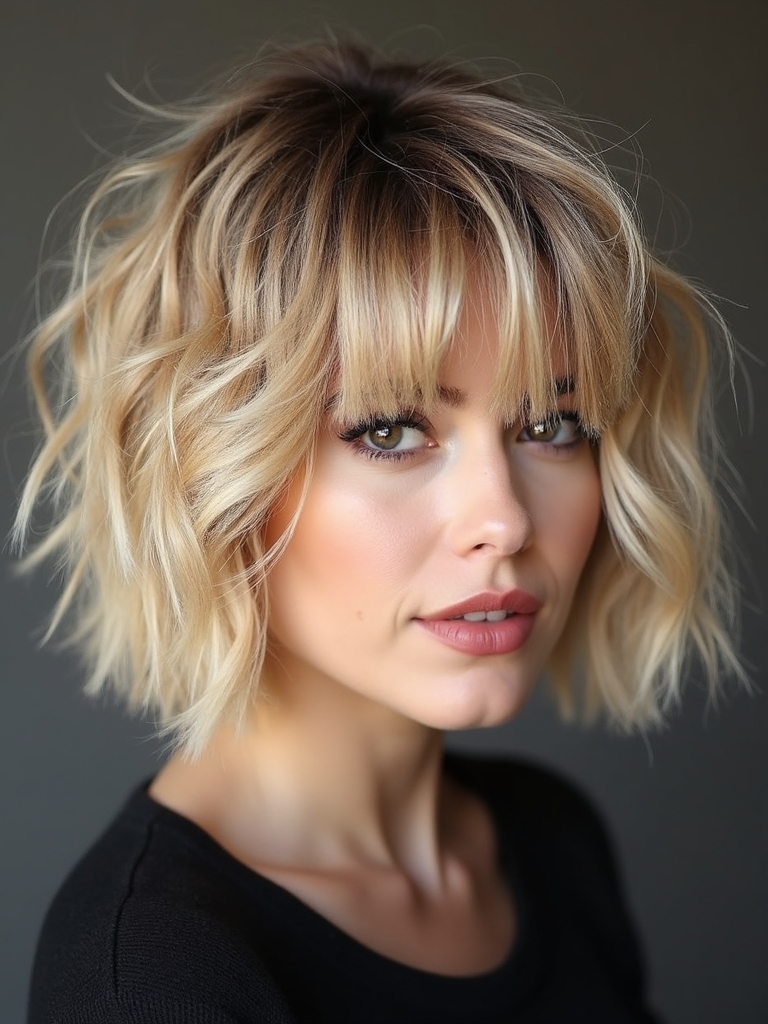 versatile textured shaggy bob