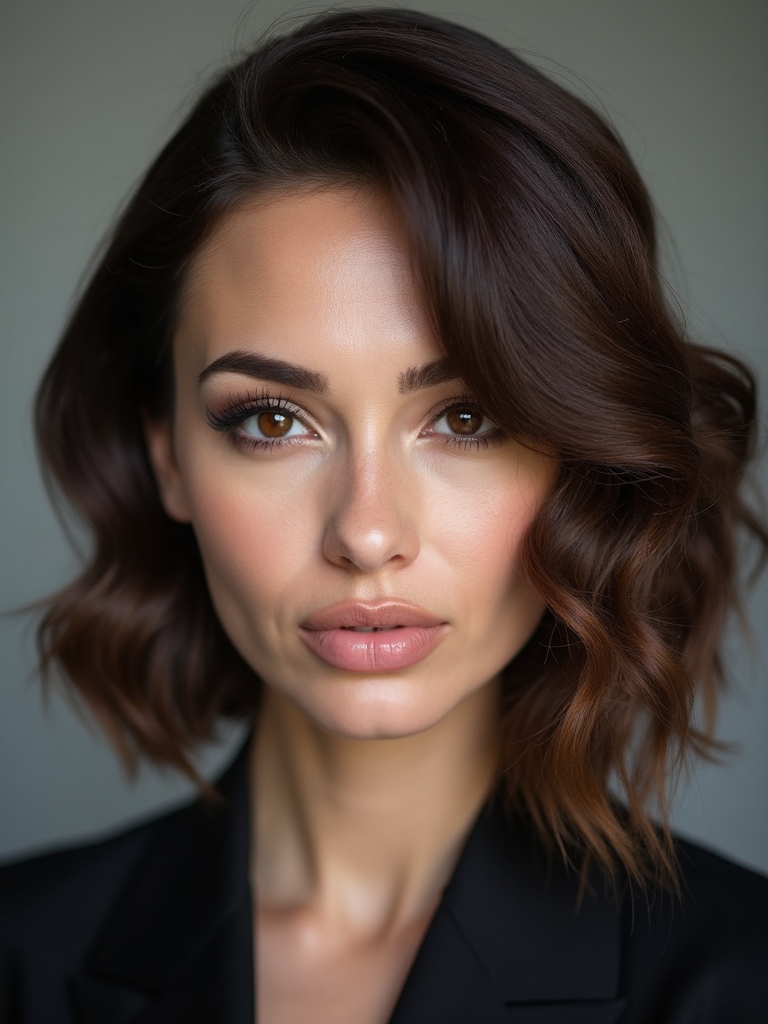 voluminous bob with curves