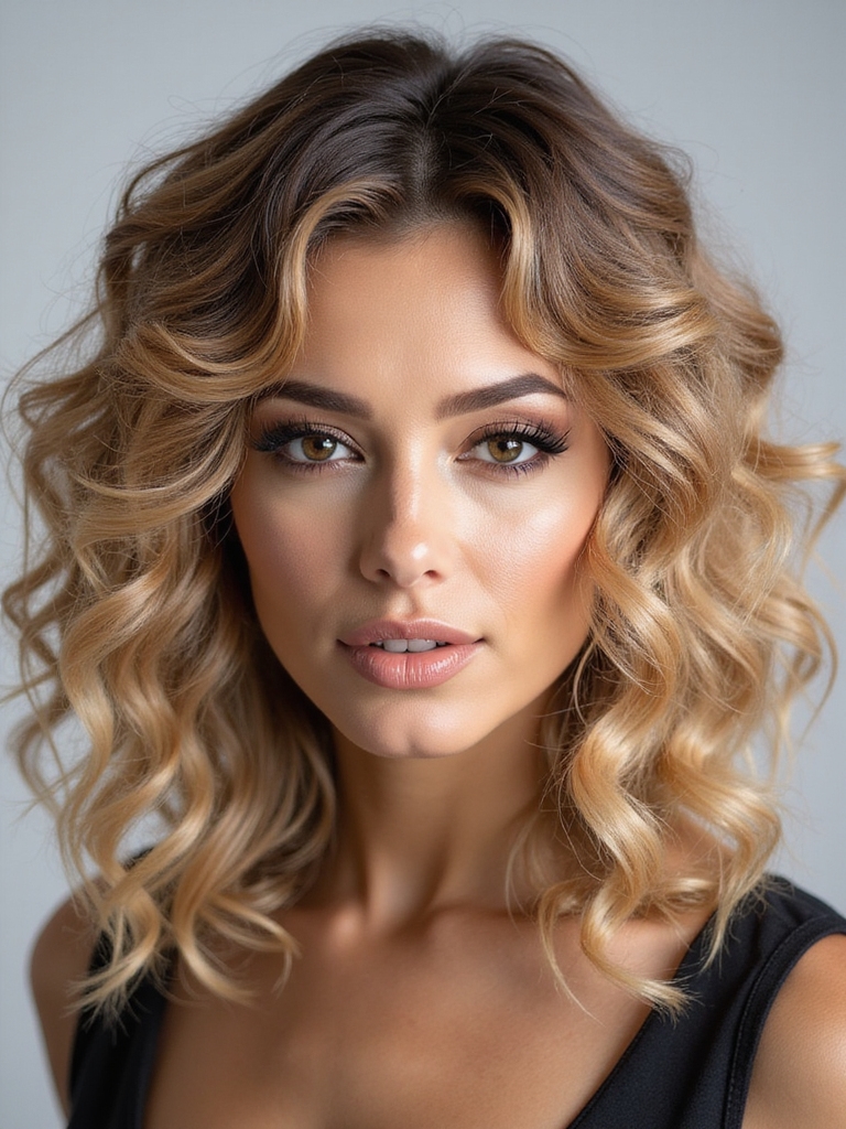 voluminous curly shag haircut