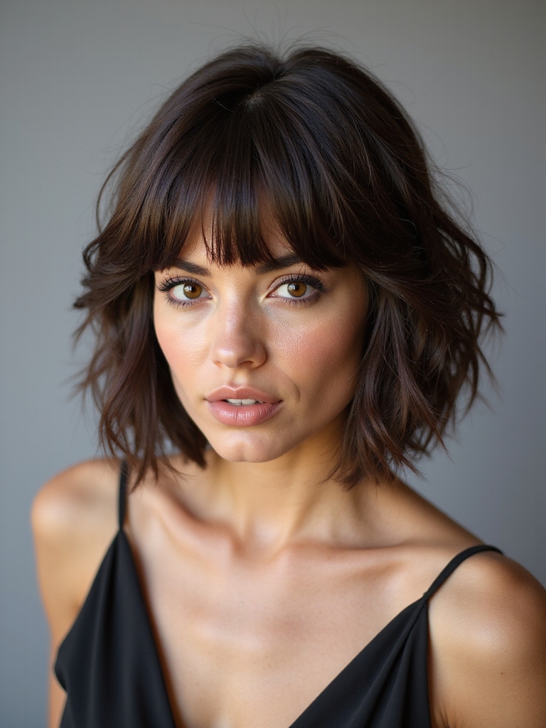 volumized bob for fine hair