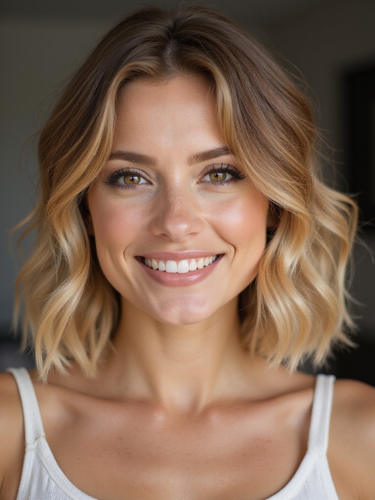 warm honey and caramel highlights