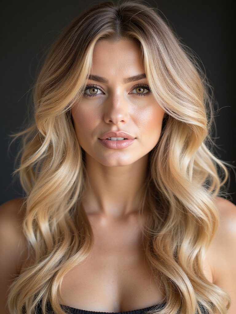 warm luxurious champagne blonde