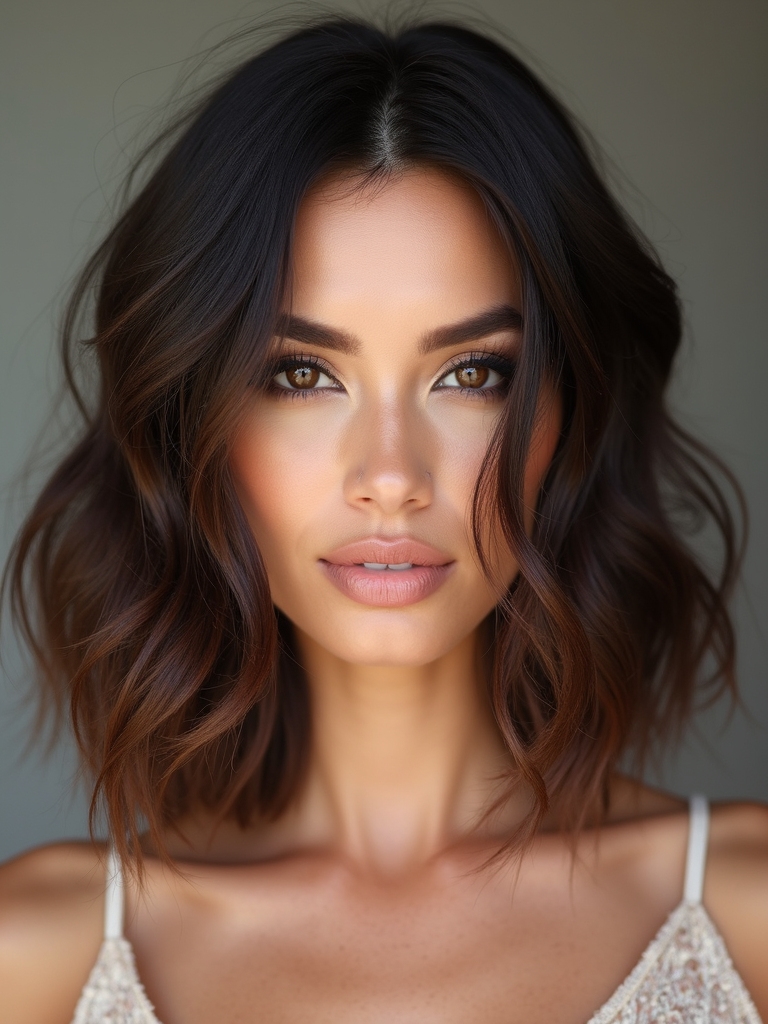 wavy bob trim routine