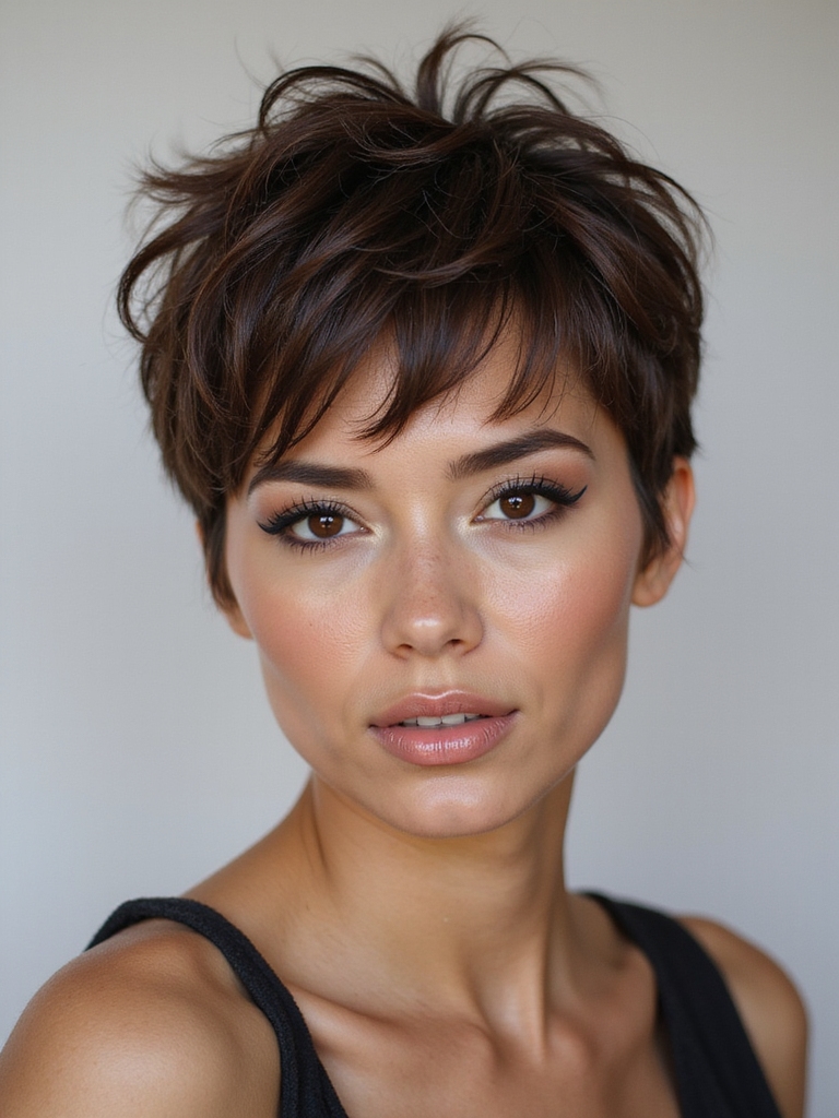 wavy textured playful pixie