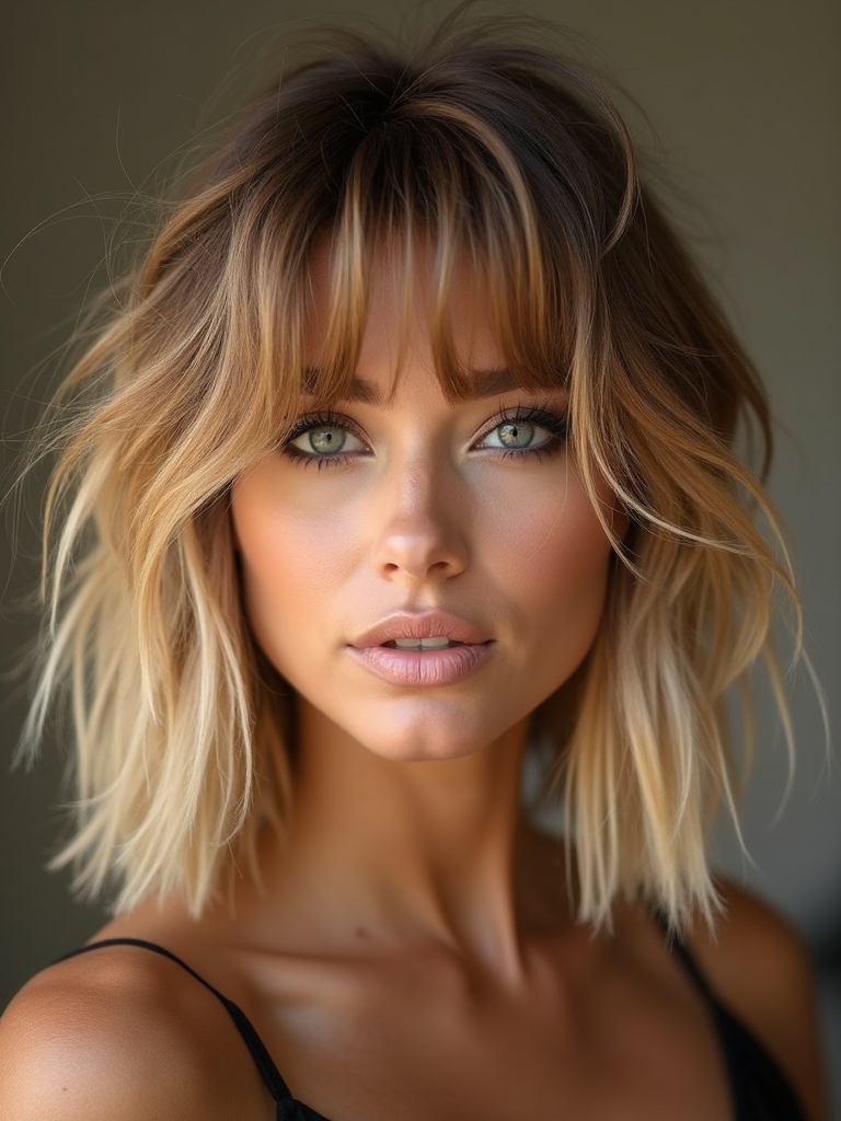 wispy bangs frame face