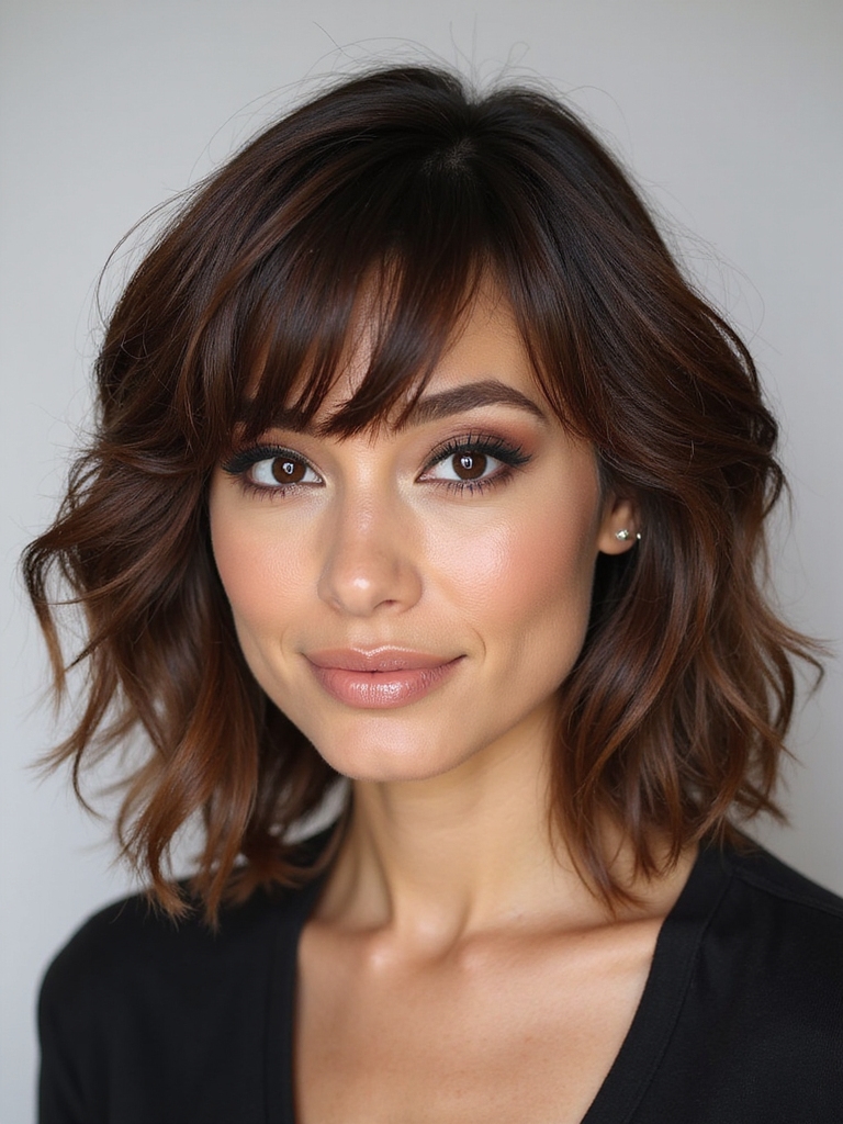 wispy bangs with layers