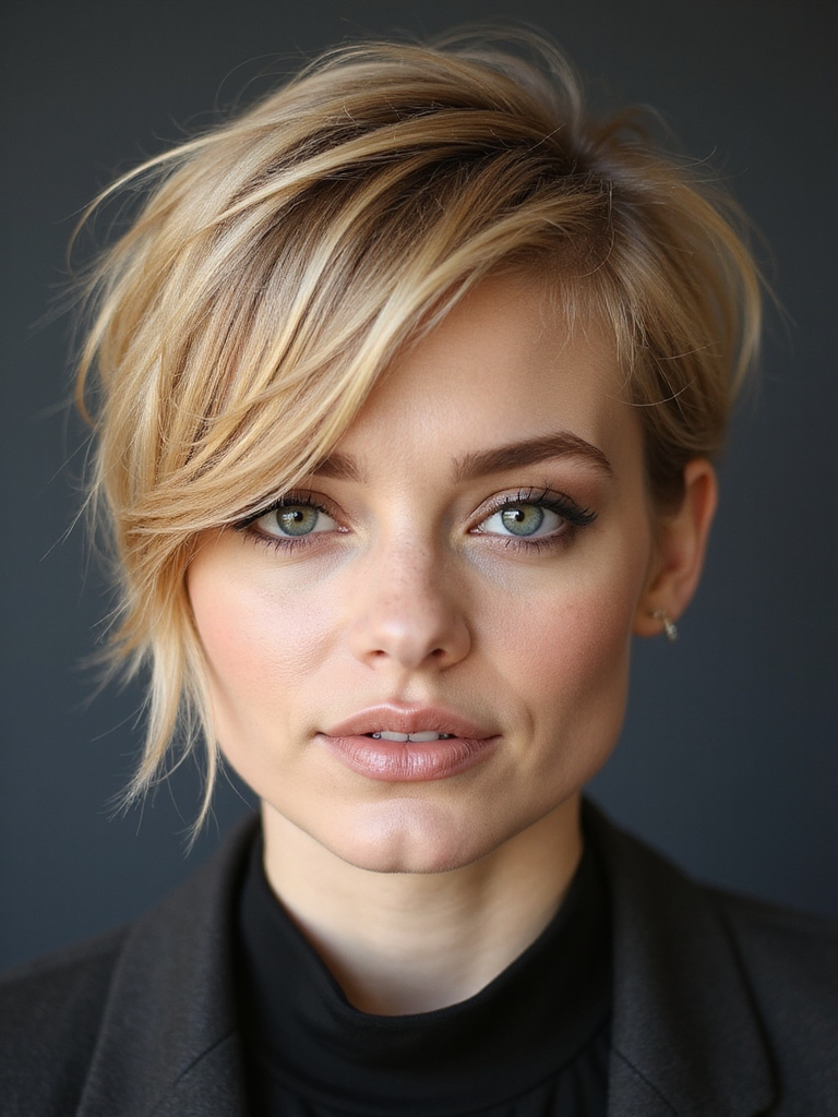 wispy layered textured pixie