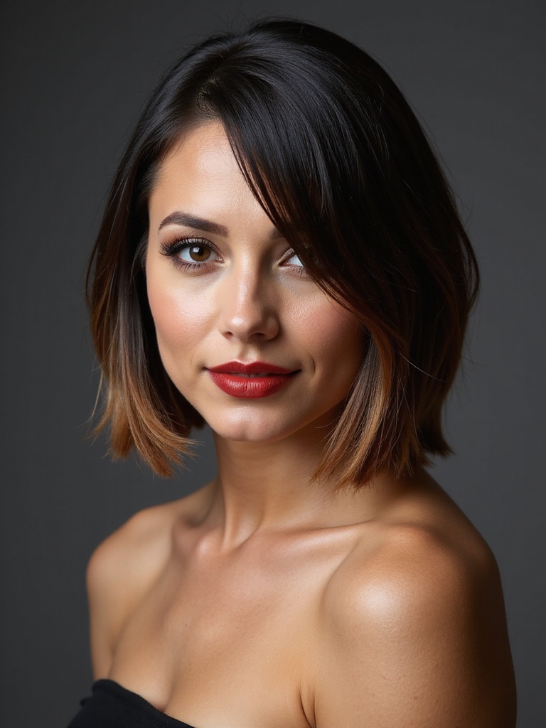 angled asymmetrical bob definition