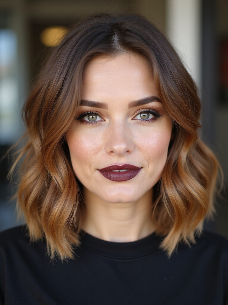 angled bob framing cheekbones
