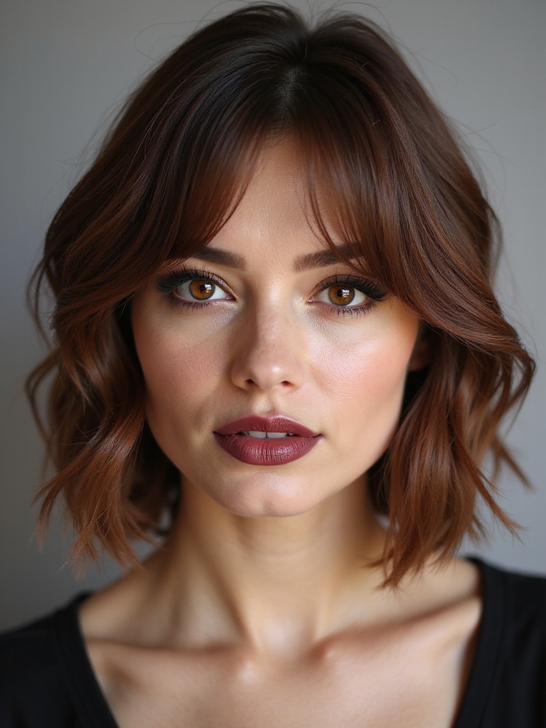 angled chin bob styling