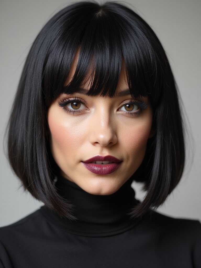 angled face framing sculpted bob